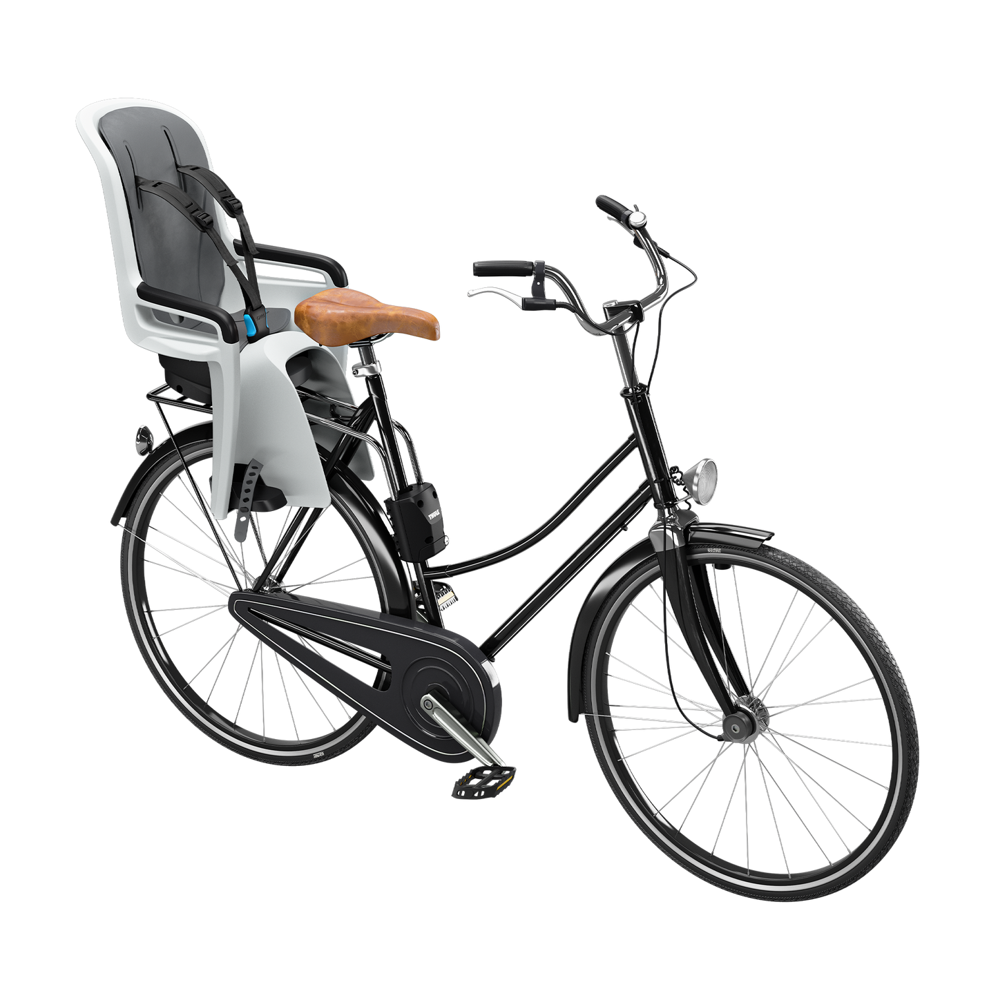 tiltable child bike seat light gray