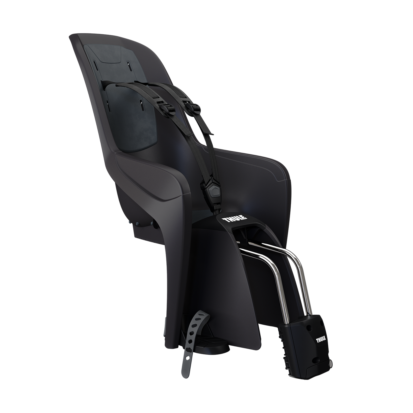 frame mount child bike seat dark gray