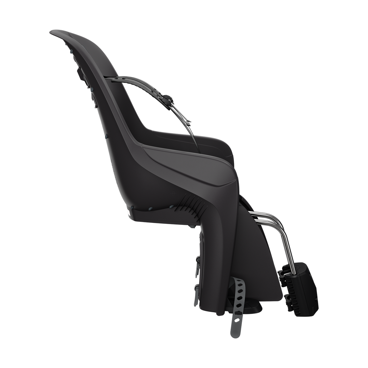 frame mount child bike seat dark gray