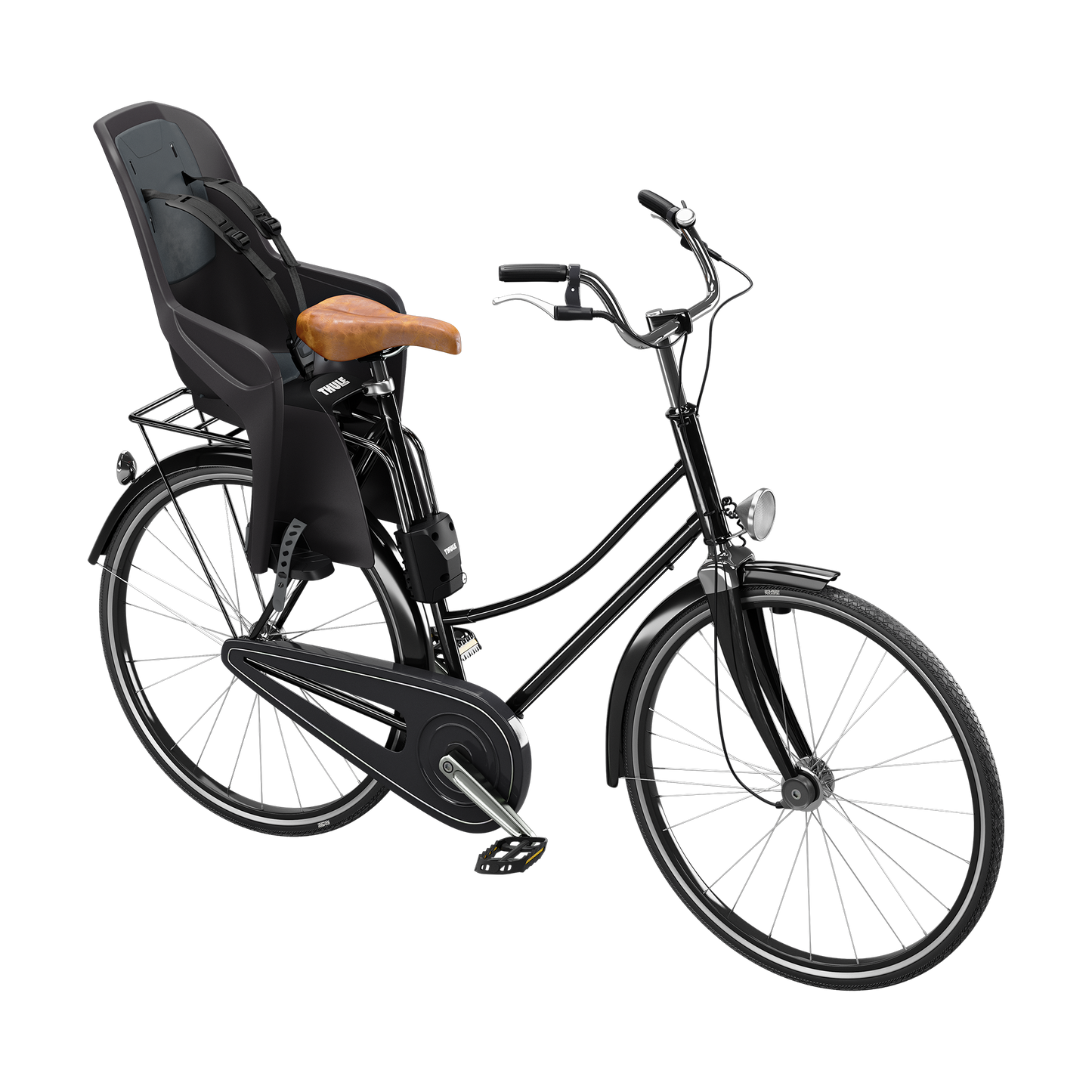 frame mount child bike seat dark gray