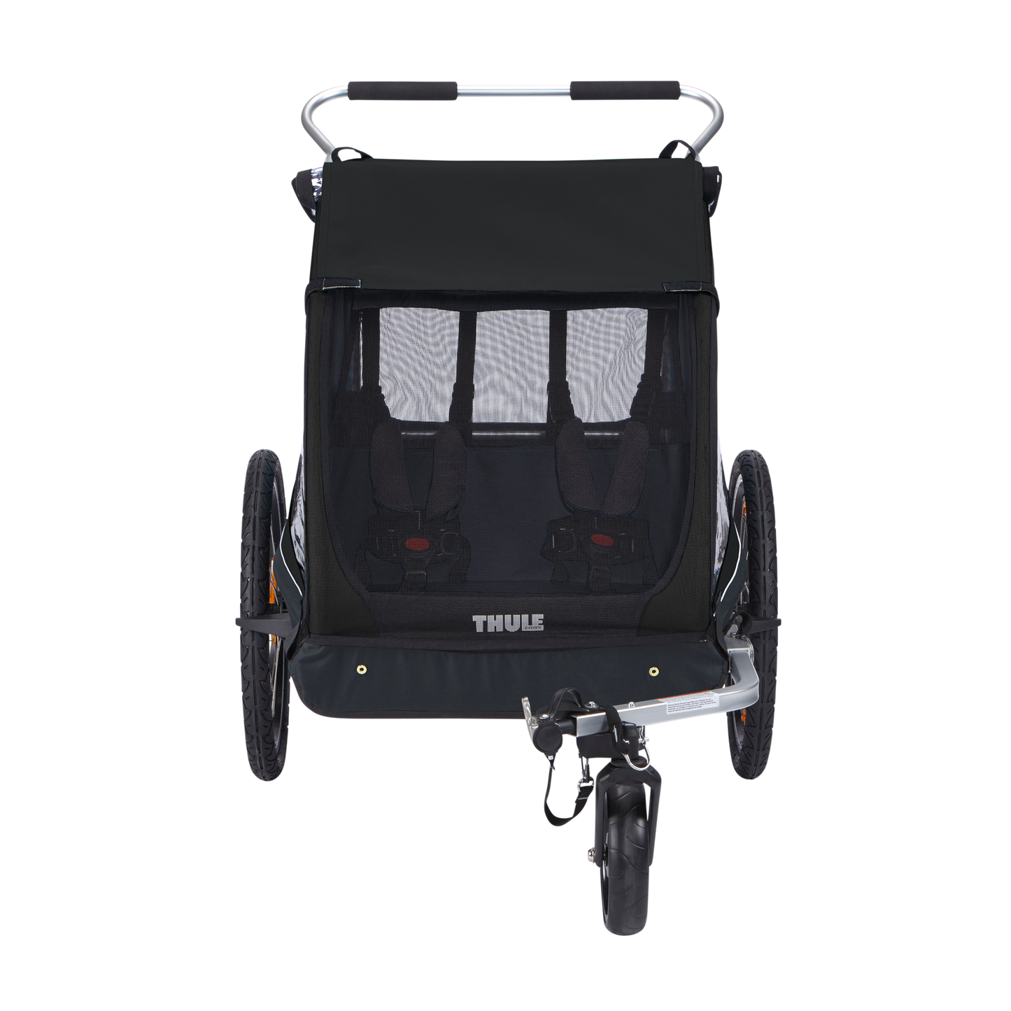 2-seat bike trailer black
