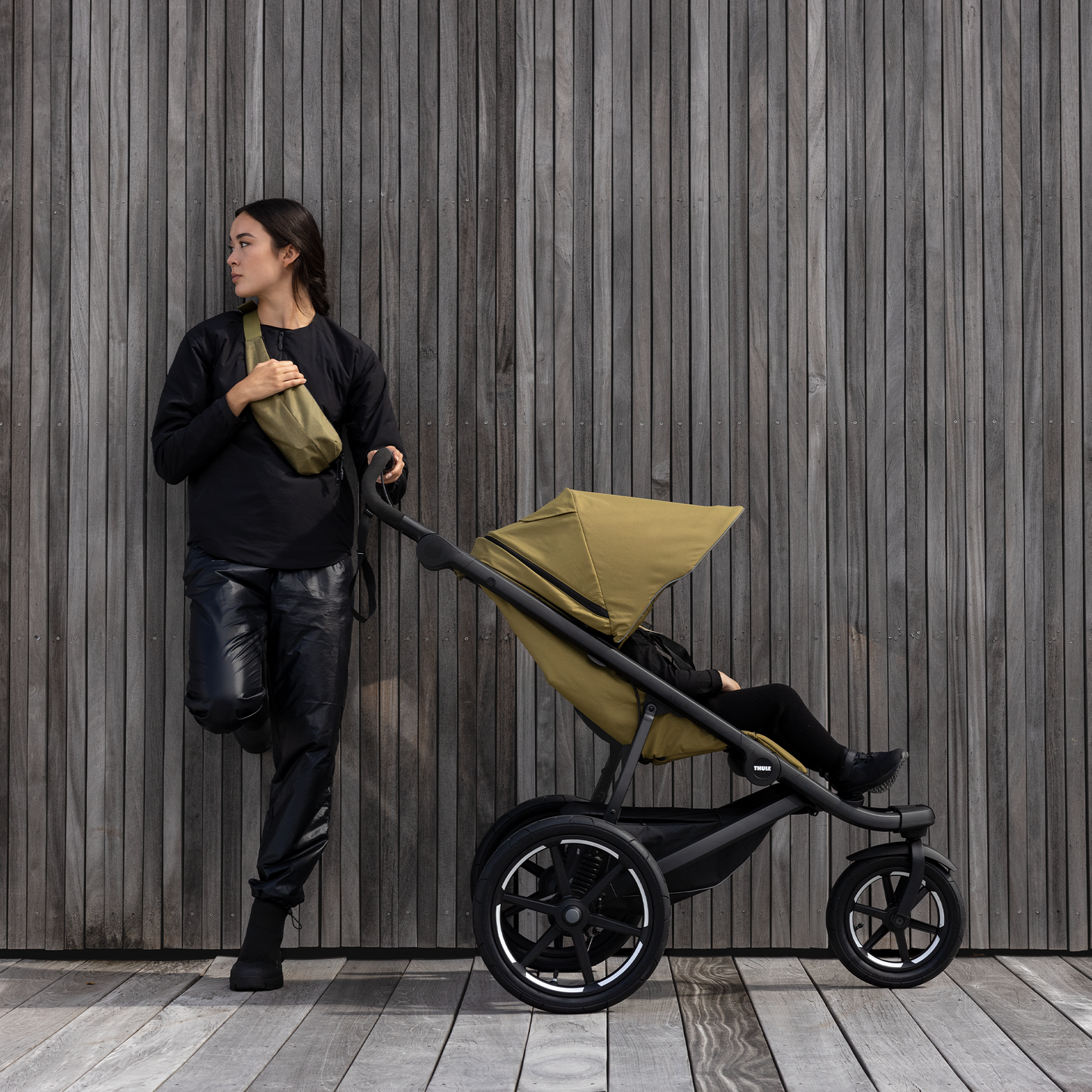 all-terrain stroller nutria green