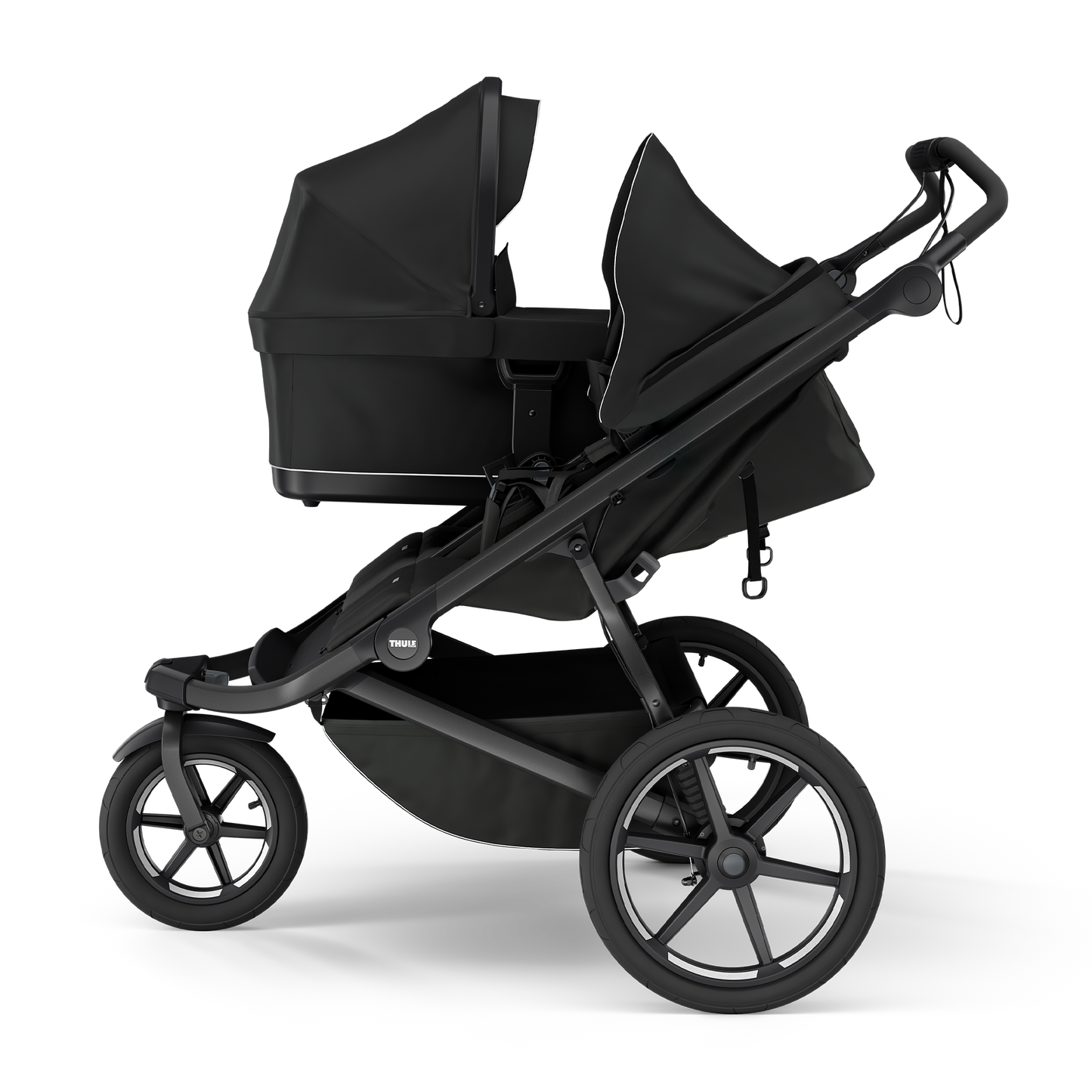 double all-terrain stroller Black