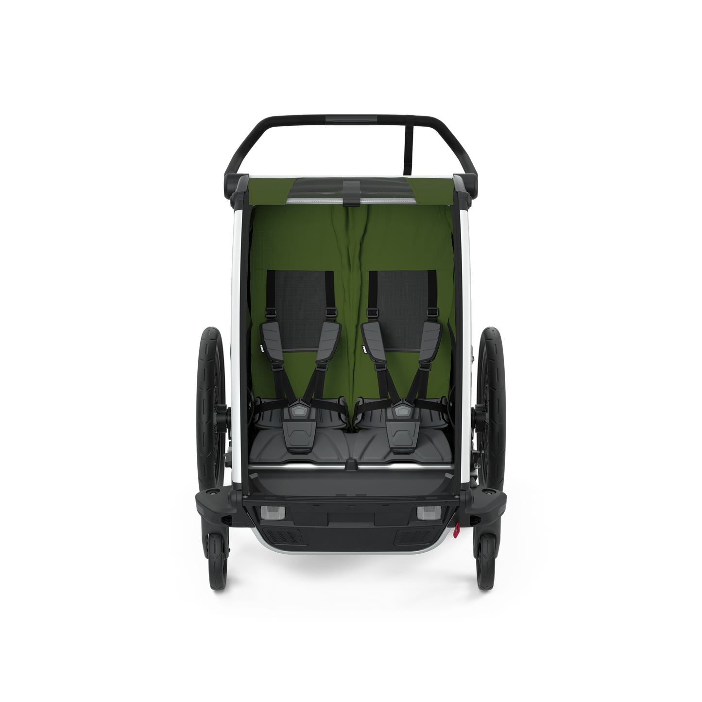 2-seat multisport bike trailer aluminium/cypress green