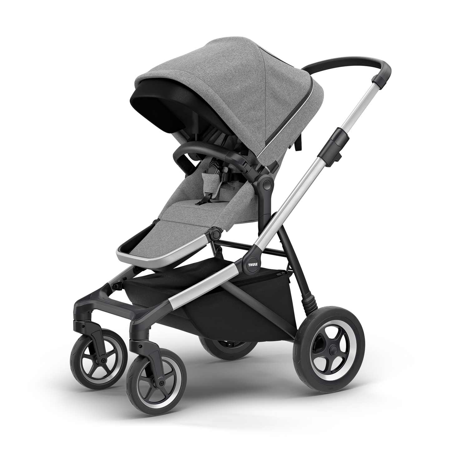 city stroller aluminium/gray melange
