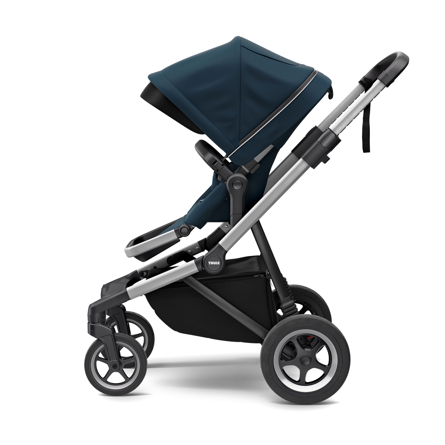 city stroller aluminium/navy blue
