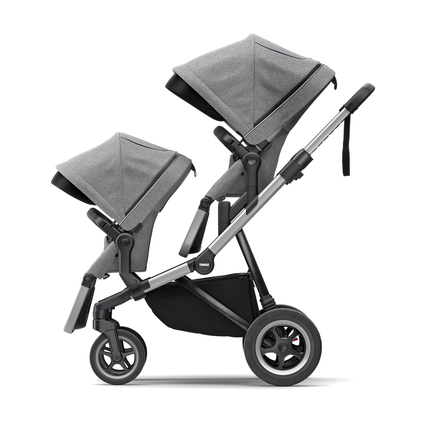 city stroller aluminium/navy blue