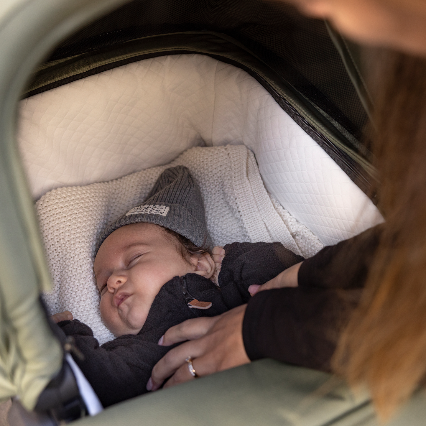 city stroller aluminium/gray melange with bassinet gray melange