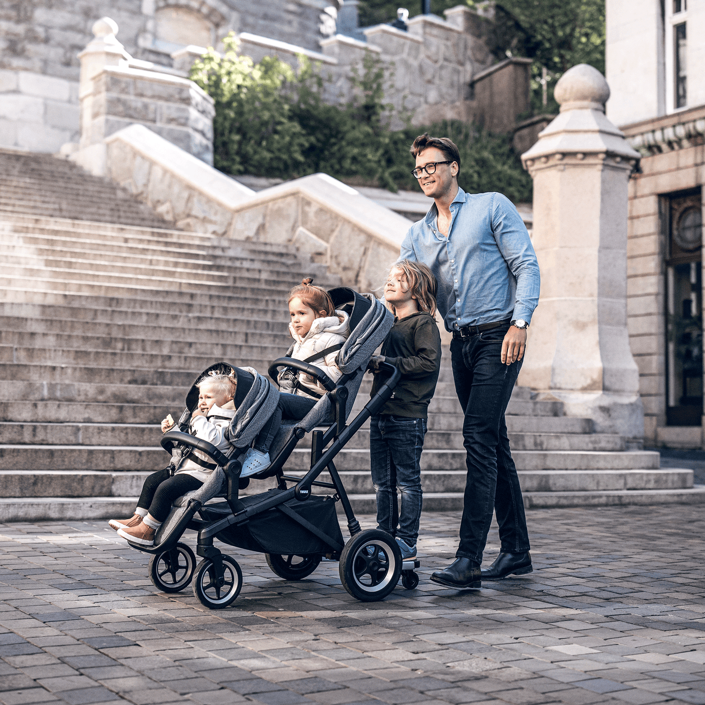 city stroller midnight black on black