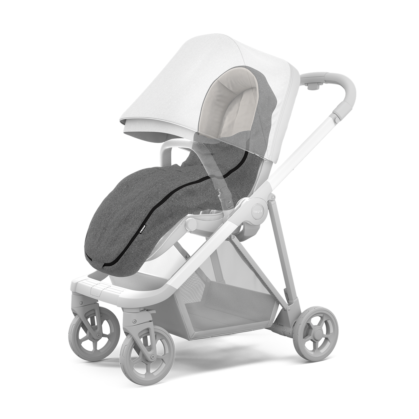stroller footmuff gray melange