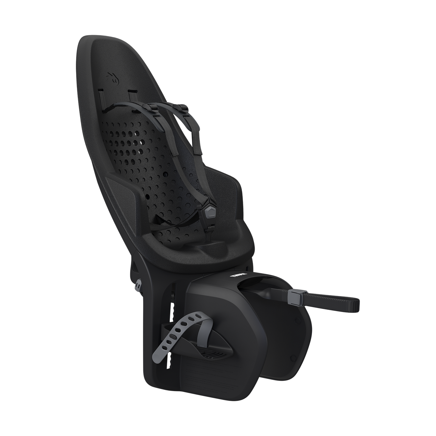 rack mounted child bike seat midnight black