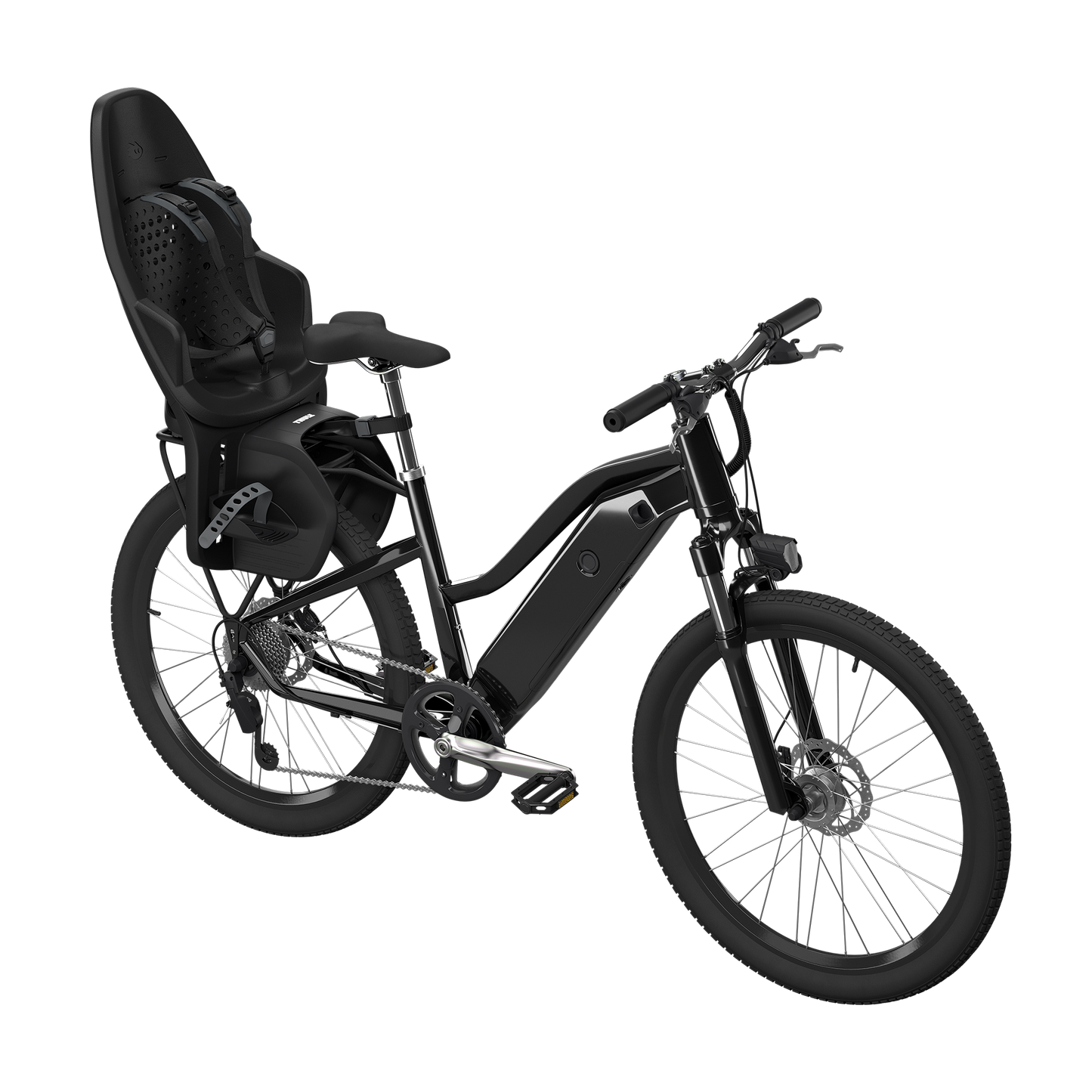rack mounted child bike seat midnight black