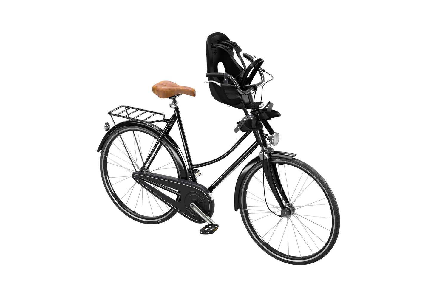 front mount child bike seat black midnight black