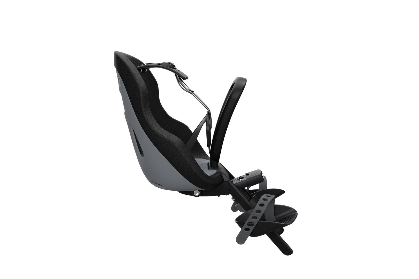 front mount child bike seat monument gray