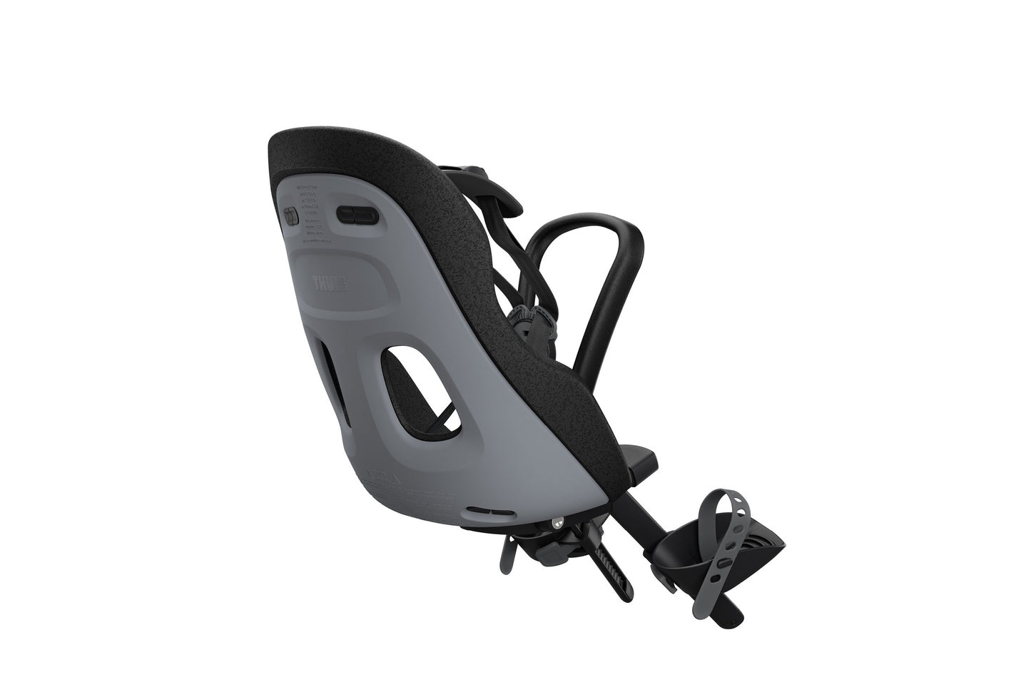 front mount child bike seat monument gray