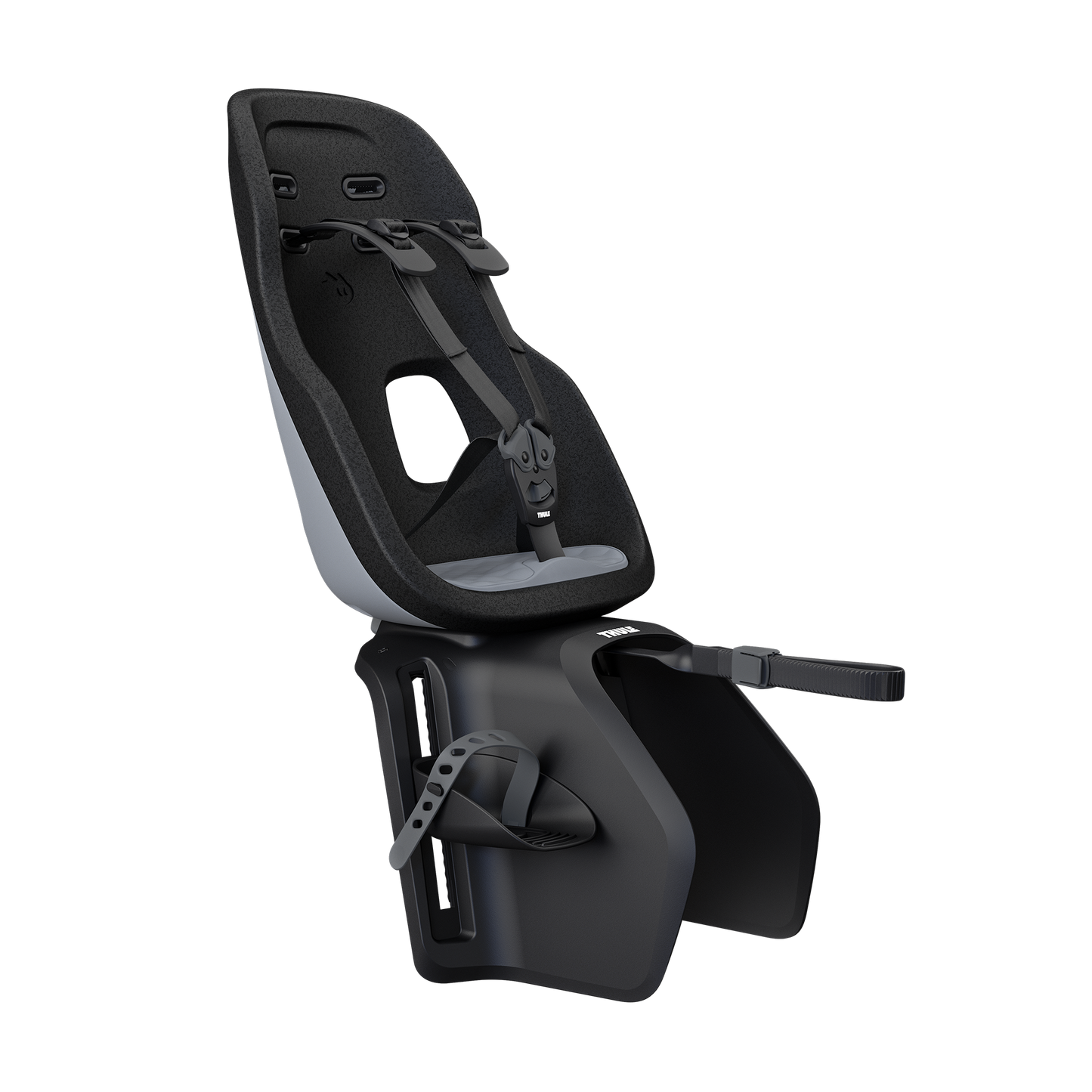 rack mount child bike seat monument gray
