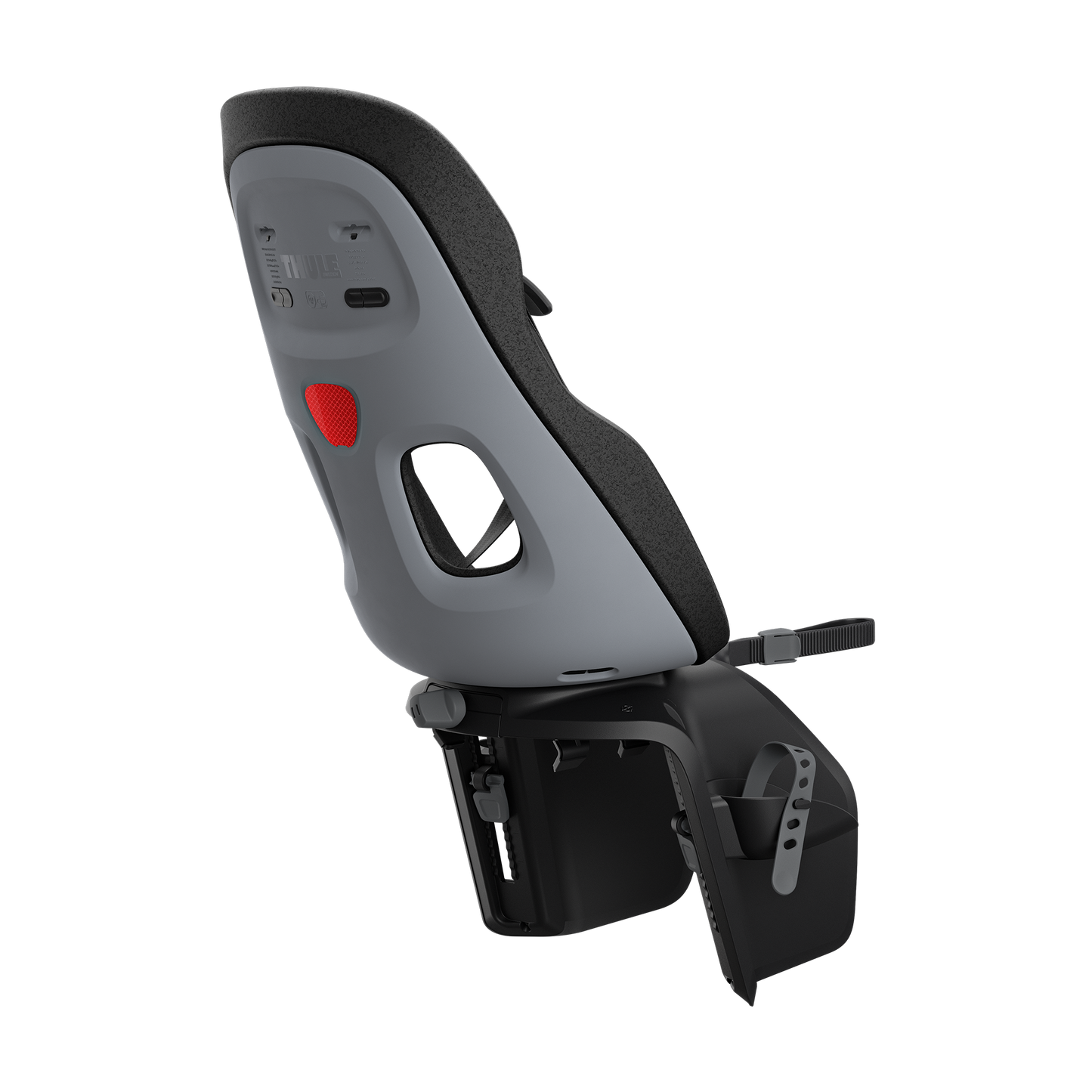 rack mount child bike seat monument gray