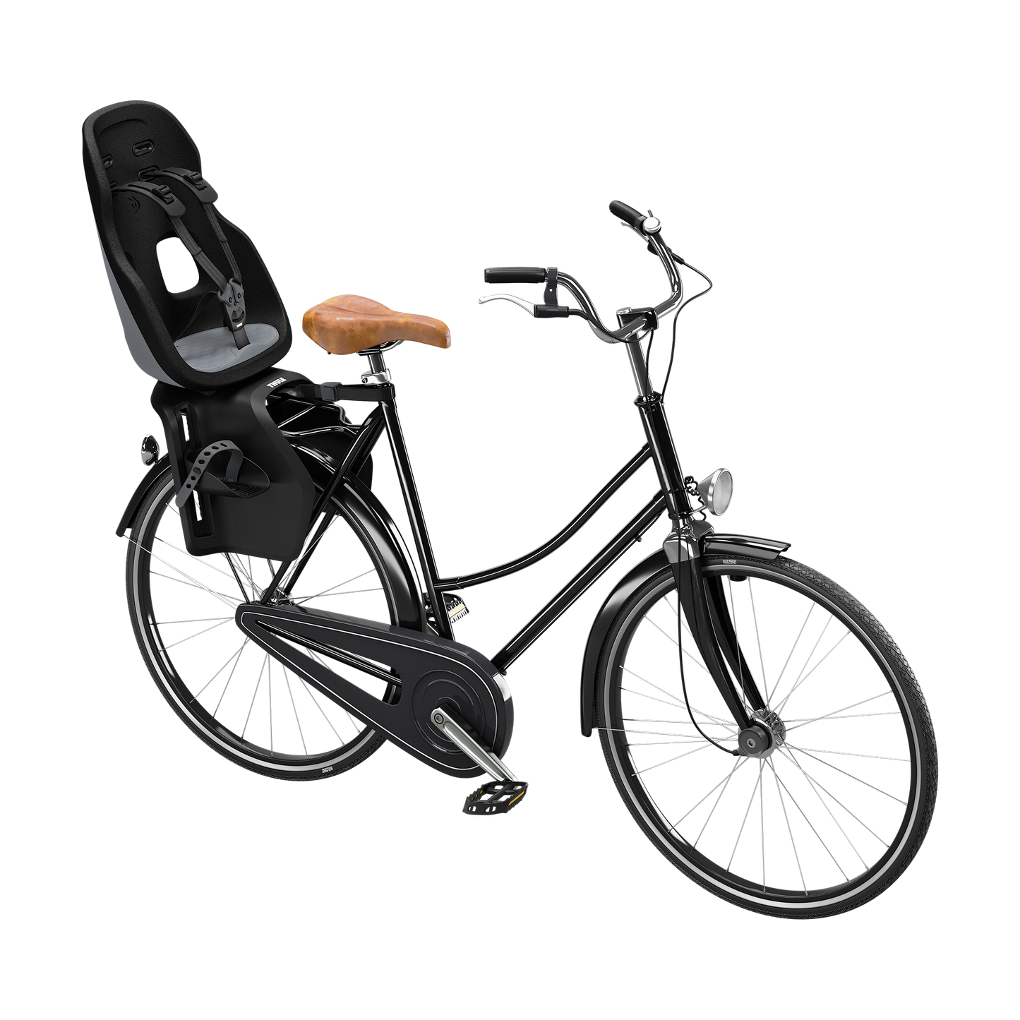 rack mount child bike seat monument gray