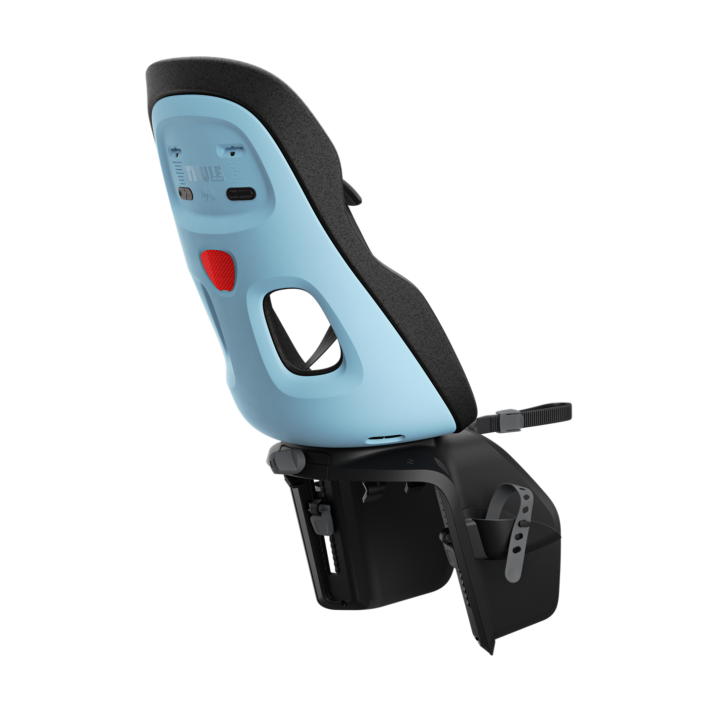 rack mount child bike seat aquamarine blue