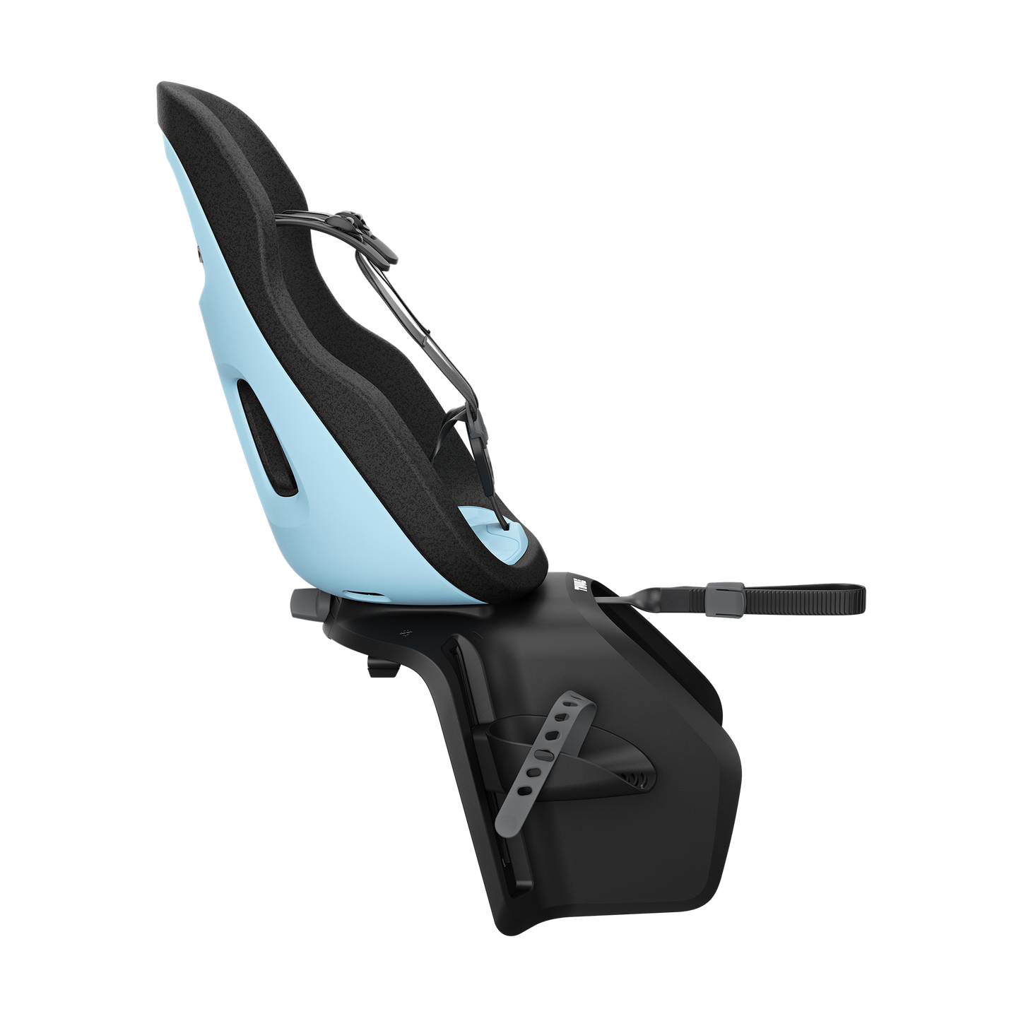 rack mount child bike seat aquamarine blue