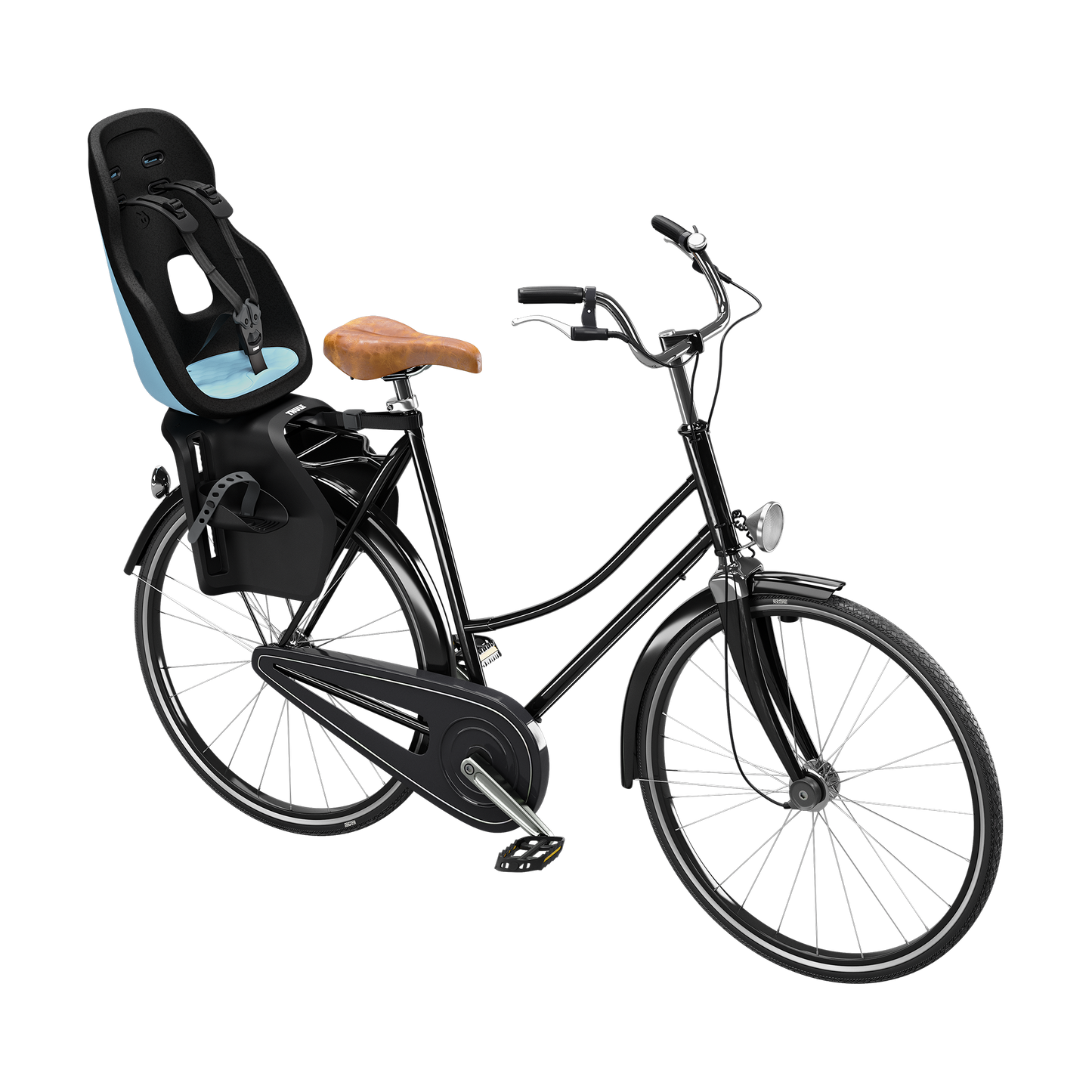 rack mount child bike seat aquamarine blue