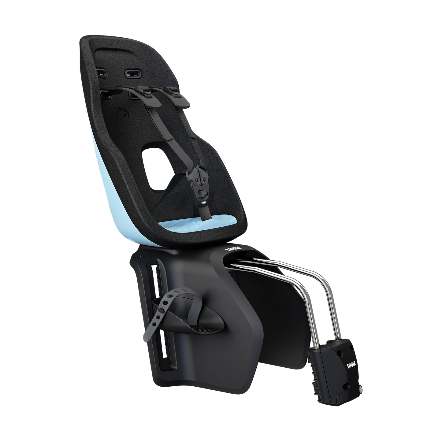 frame mount child bike seat aquamarine blue