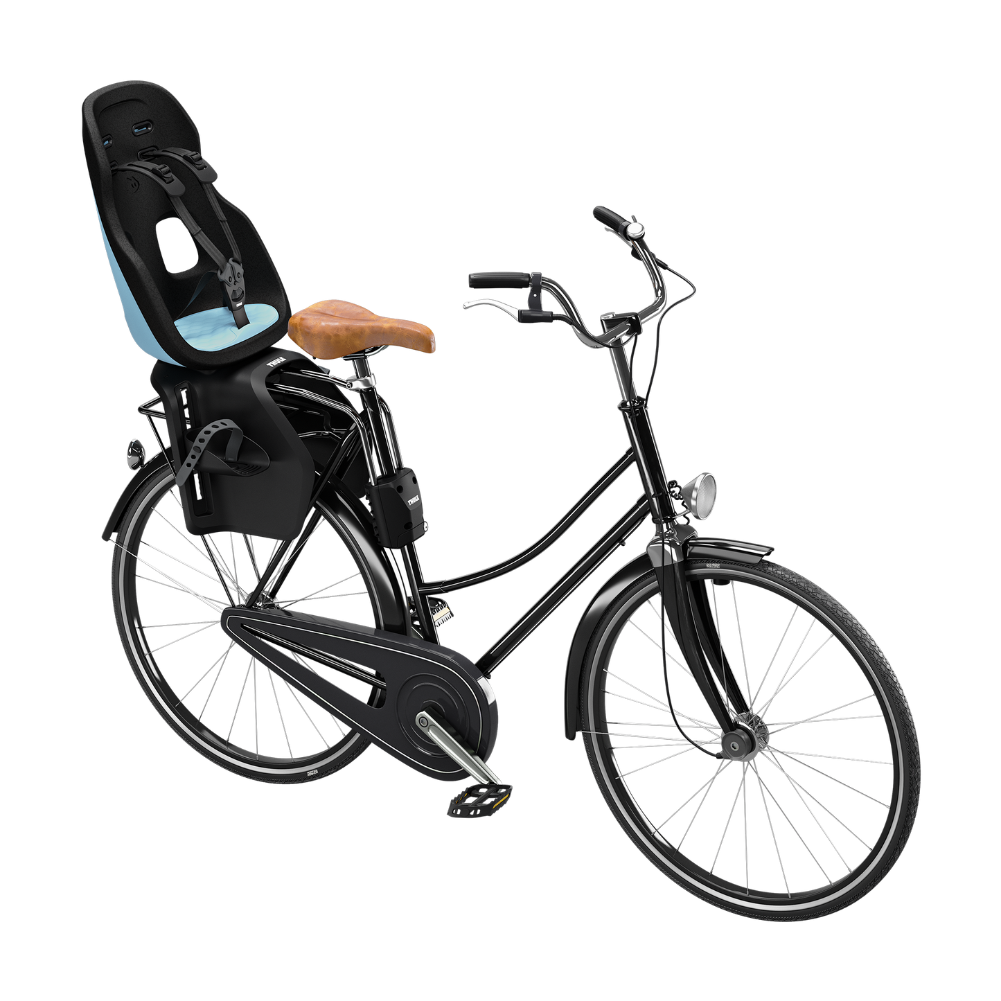 frame mount child bike seat aquamarine blue