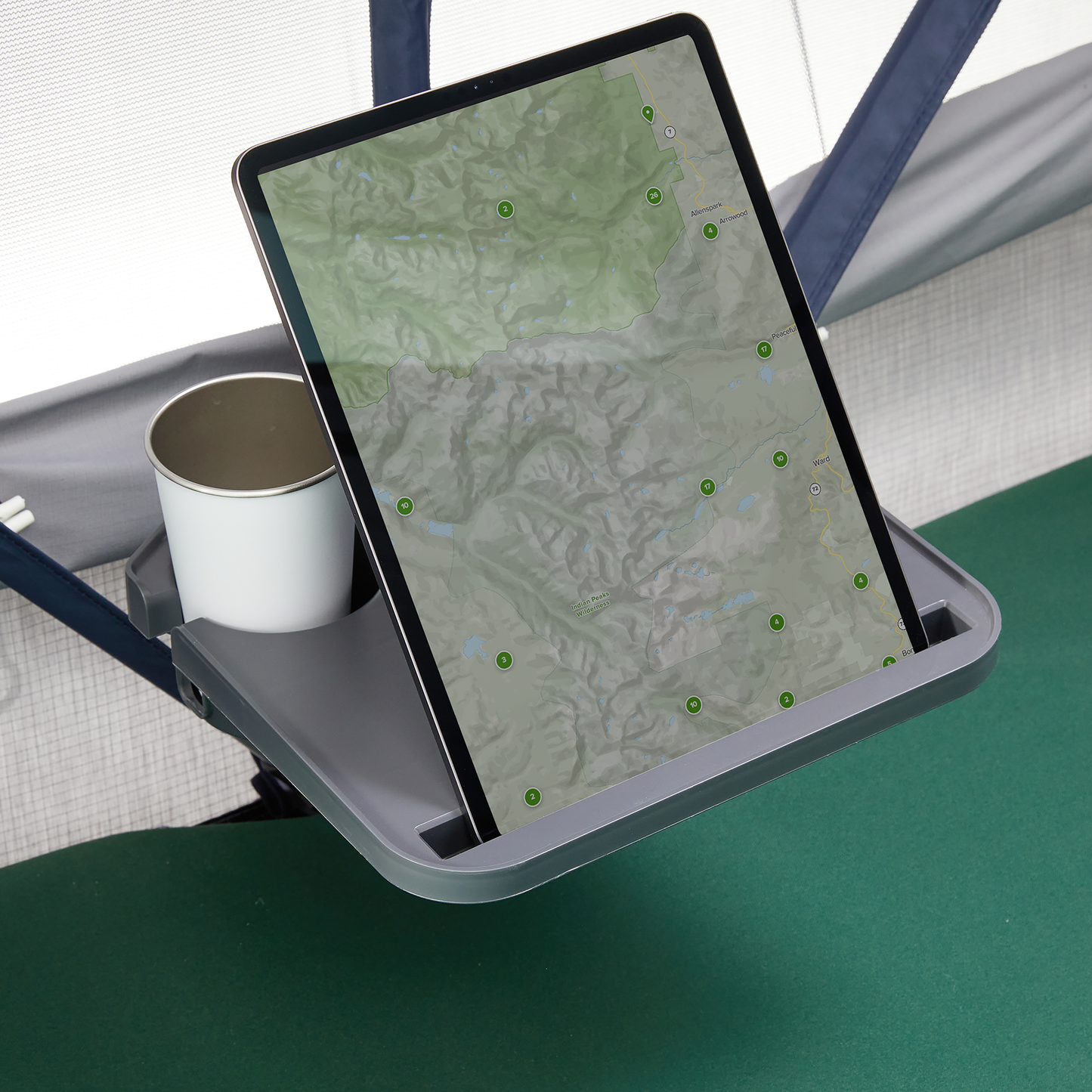 tent table dark gray