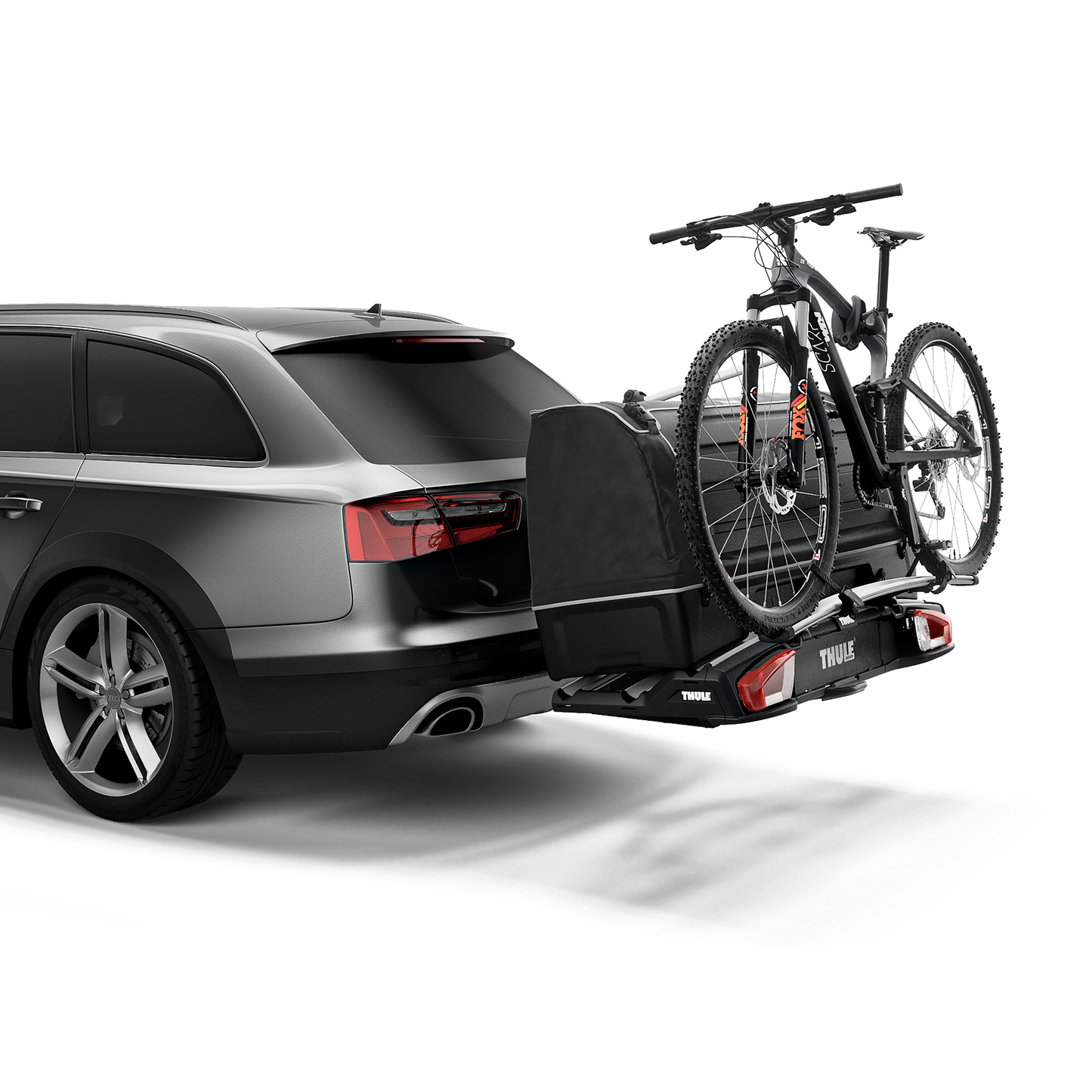 foldable towbar carrier cargo black