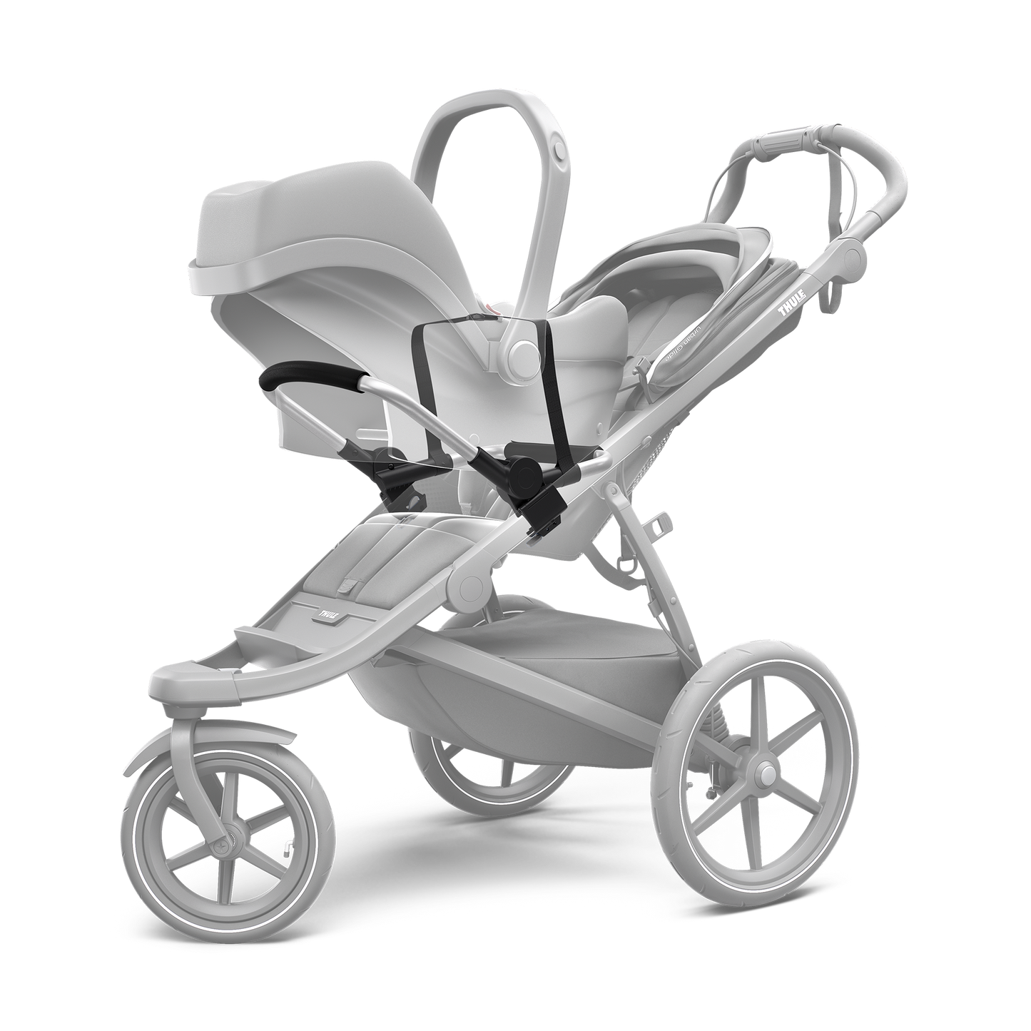 car seat adapter universal black/silver
