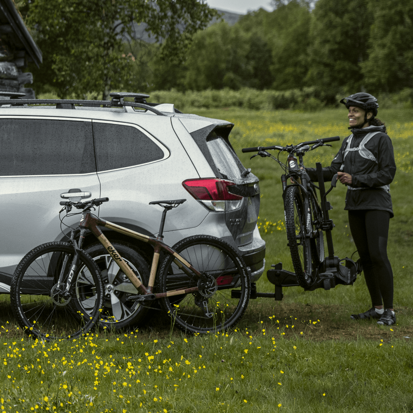 2-bike hitch bike rack black