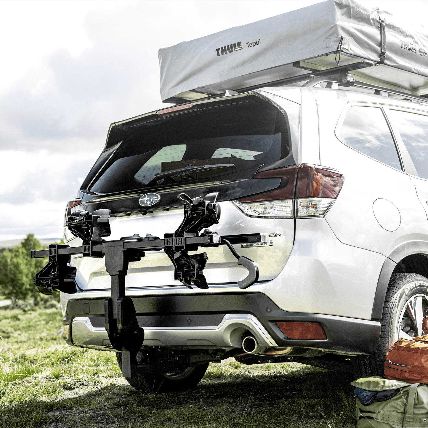 2-bike hitch bike rack black