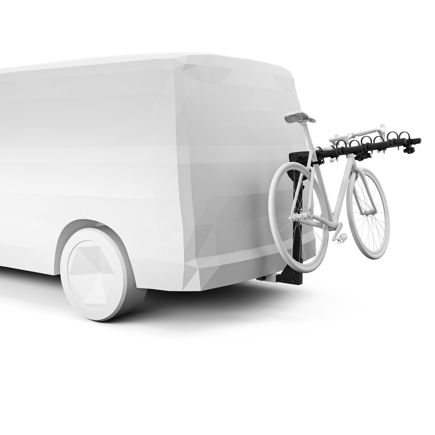 4-bike hanging RV bike rack black