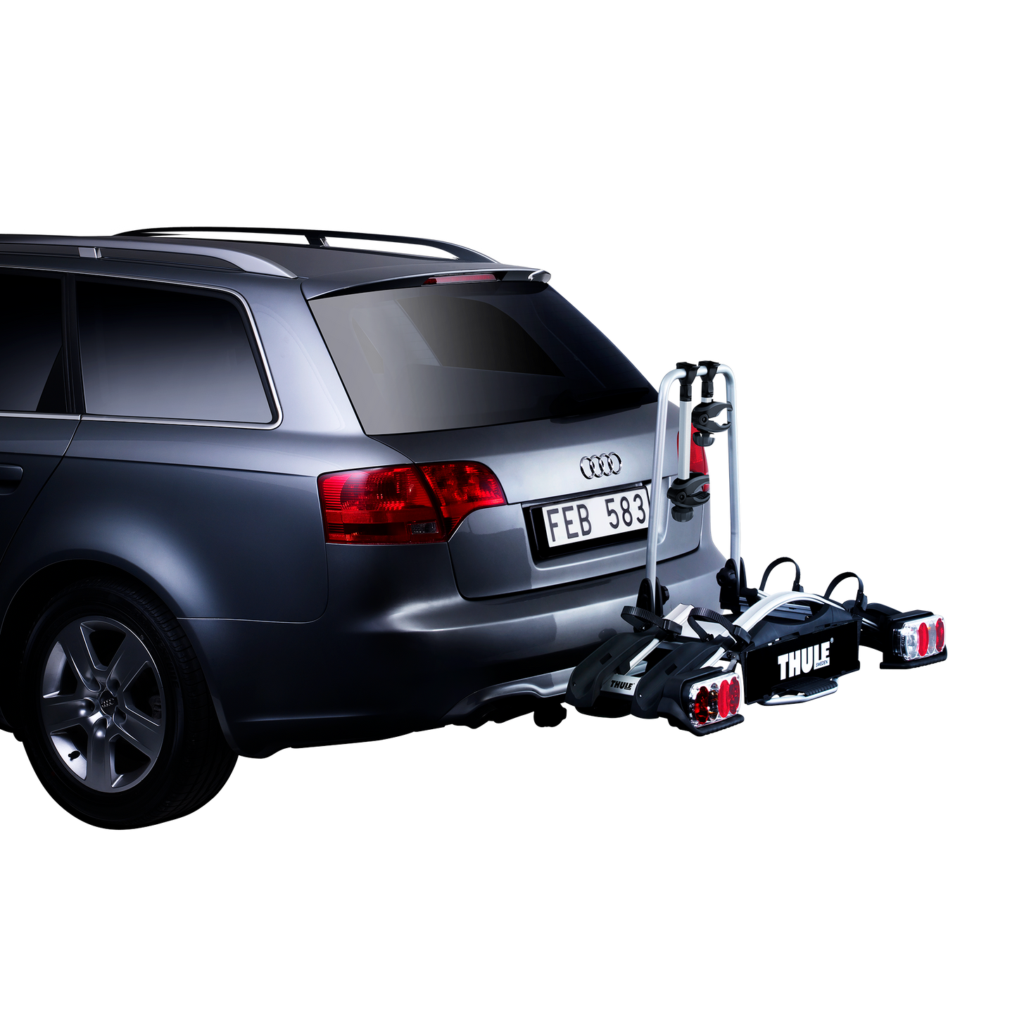 2-bike platform towbar bike rack 13-pin black/aluminium