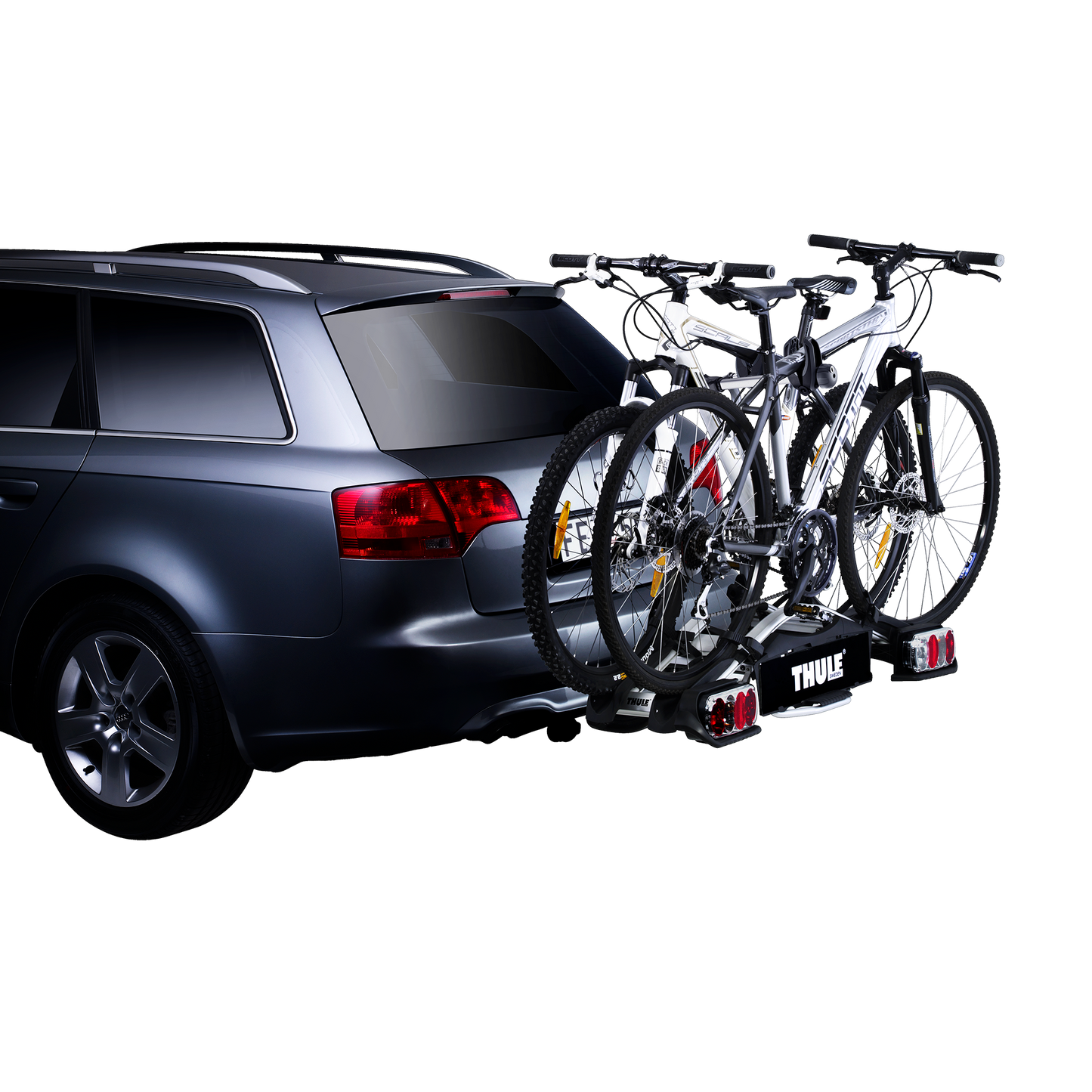 2-bike platform towbar bike rack 13-pin black/aluminium
