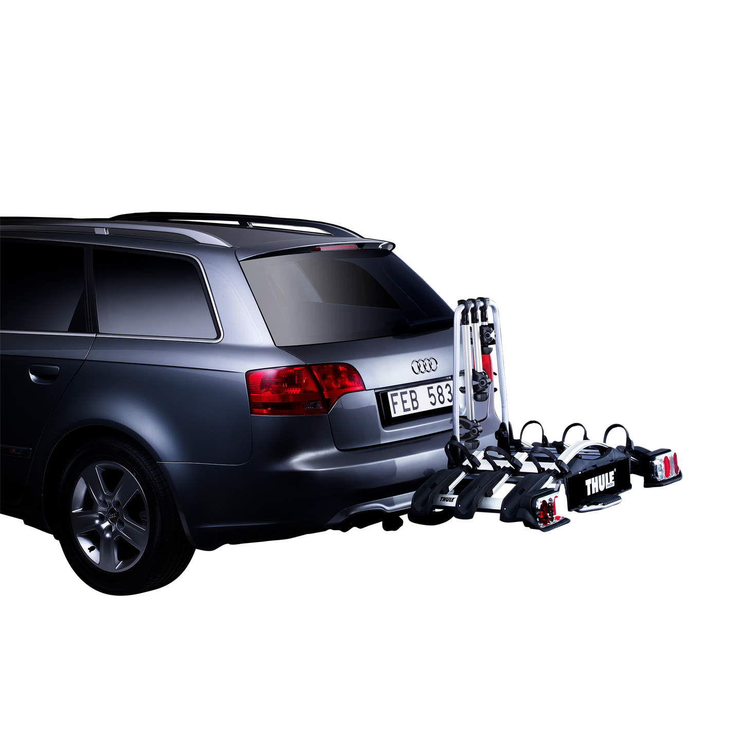 3-bike platform towbar bike rack 13-pin black/aluminium