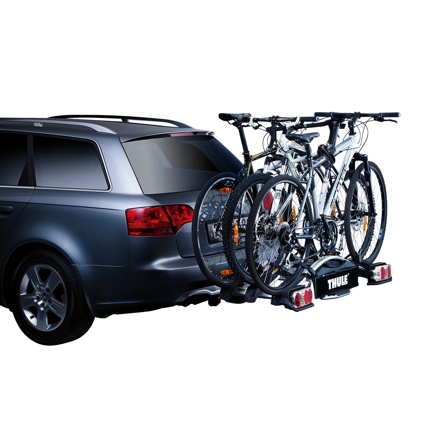 3-bike platform towbar bike rack 13-pin black/aluminium