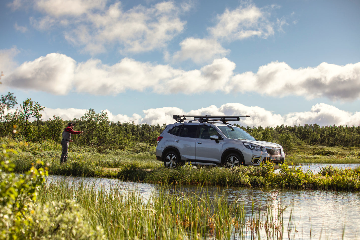 fly-fishing rod carrier 2-rod silver