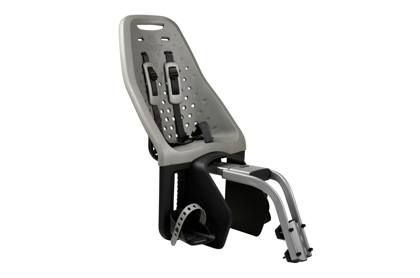 frame mount child bike seat silver