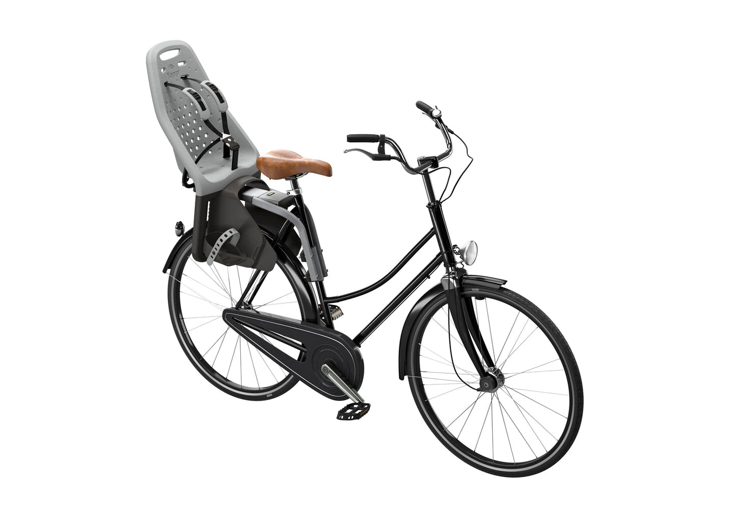 frame mount child bike seat silver