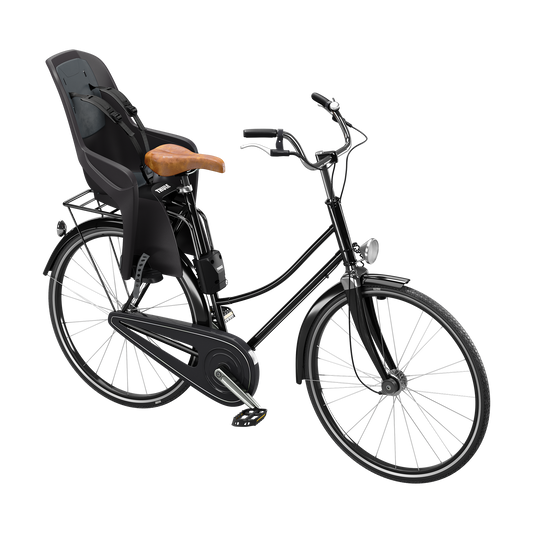 frame mount child bike seat dark gray
