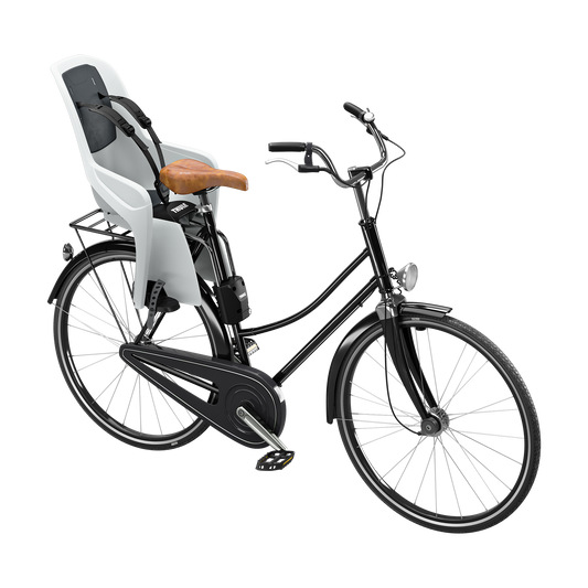 frame mount child bike seat light gray
