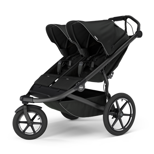 double all-terrain stroller Black