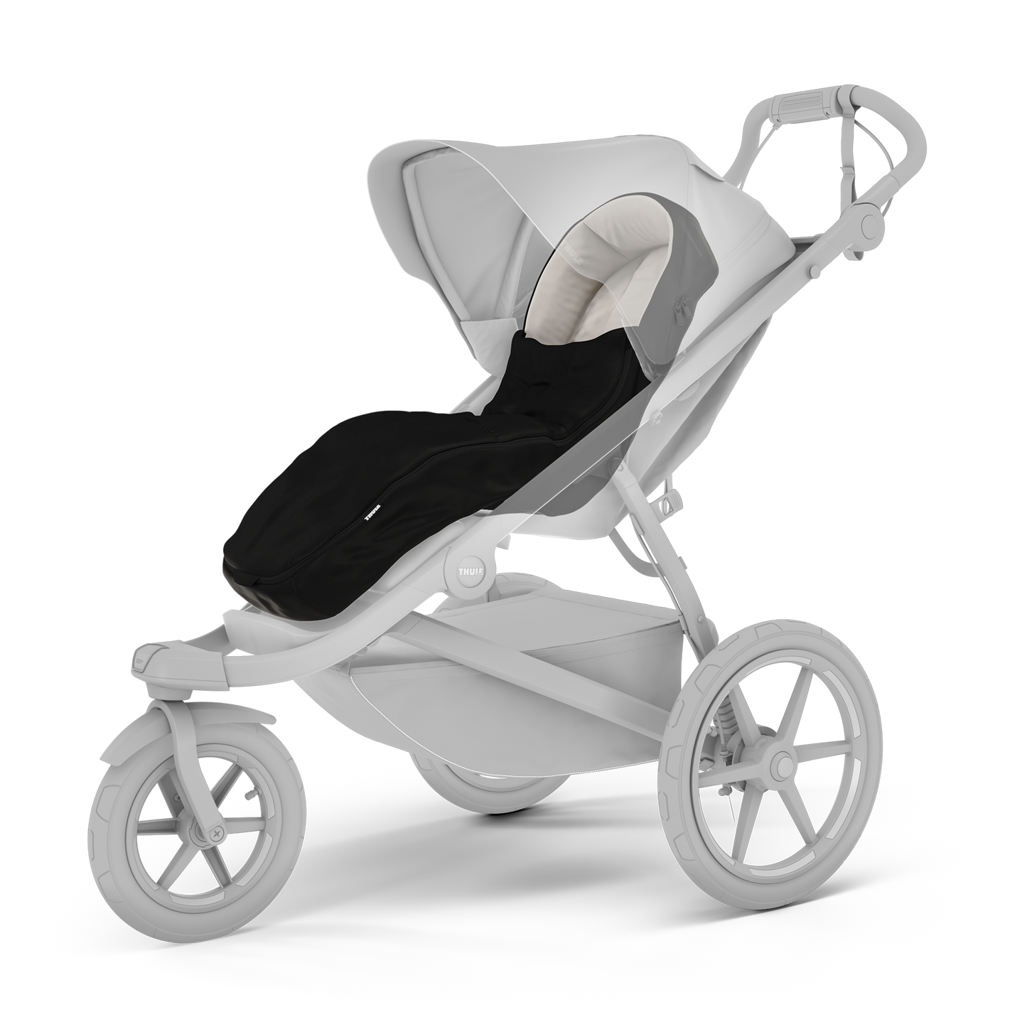 stroller footmuff black