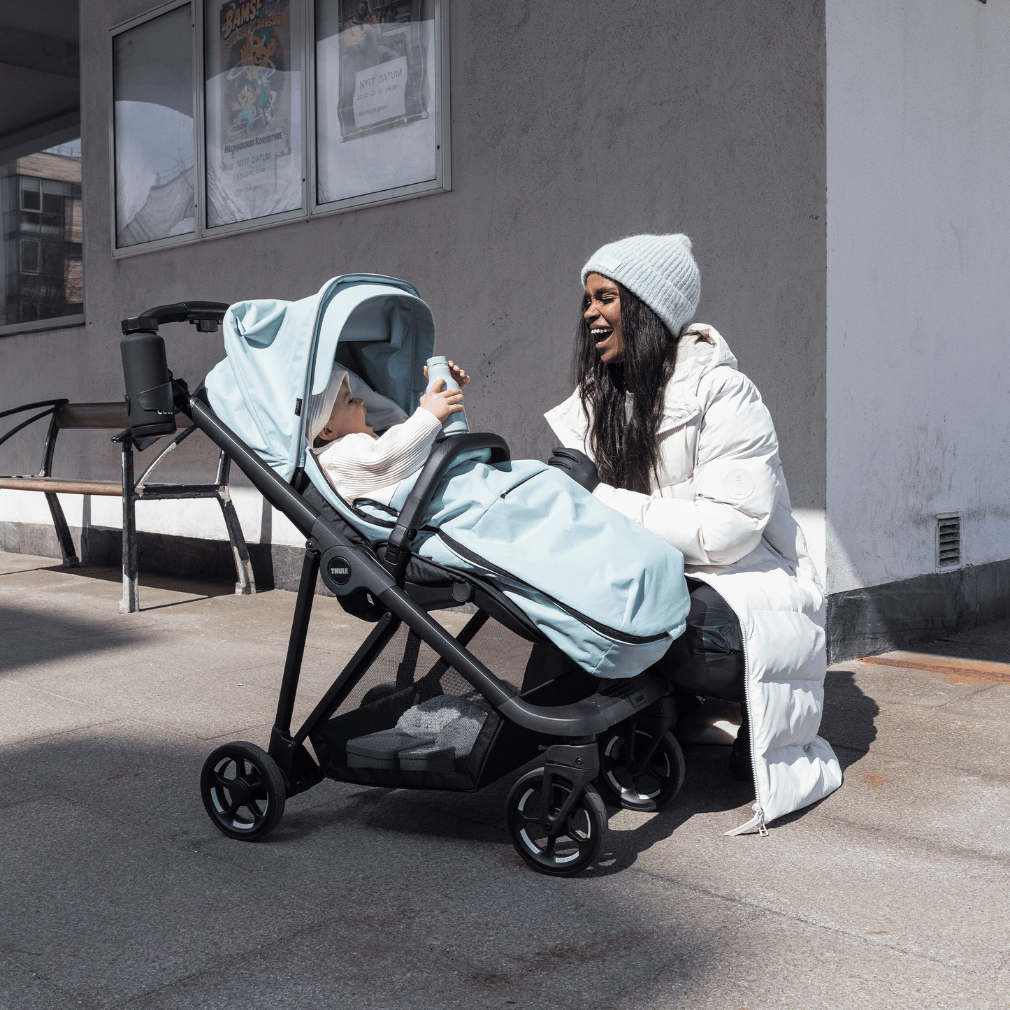 stroller footmuff black