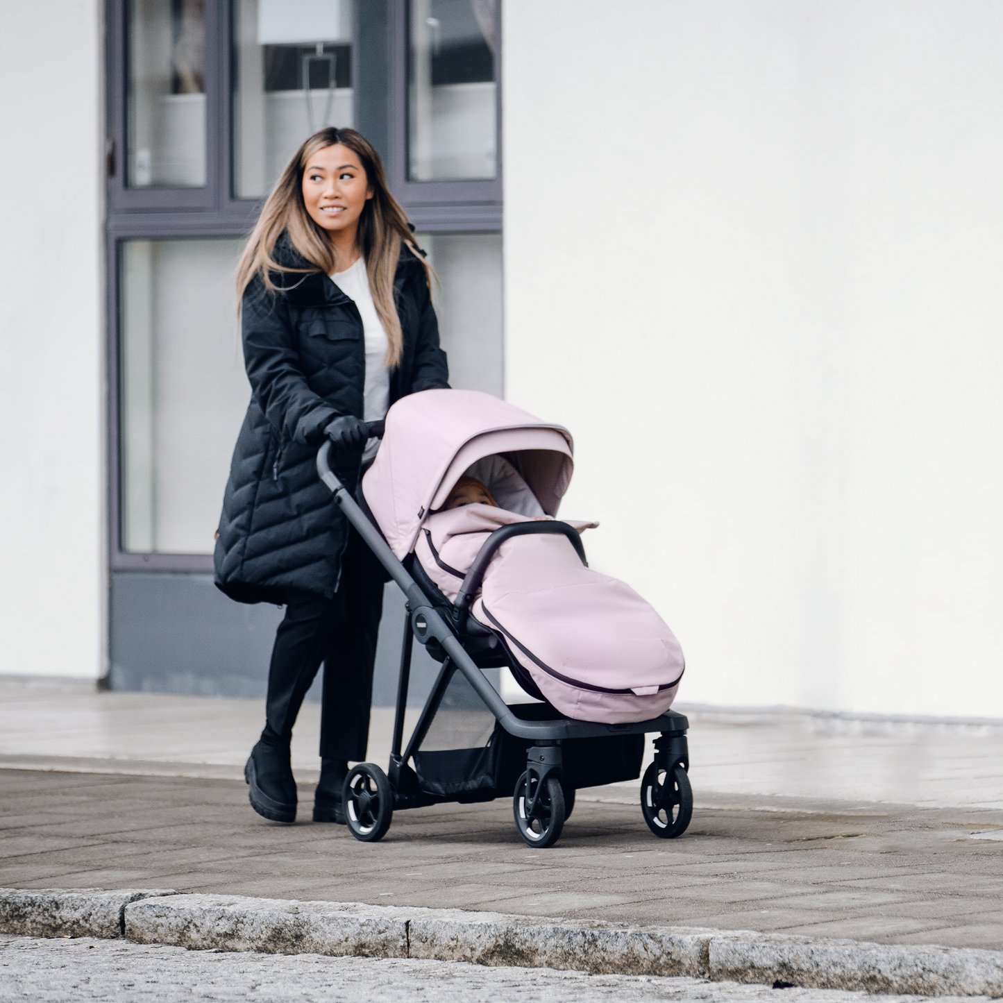 stroller footmuff gray melange