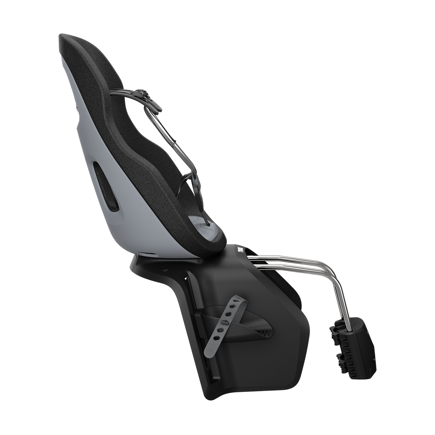 frame mount child bike seat monument gray