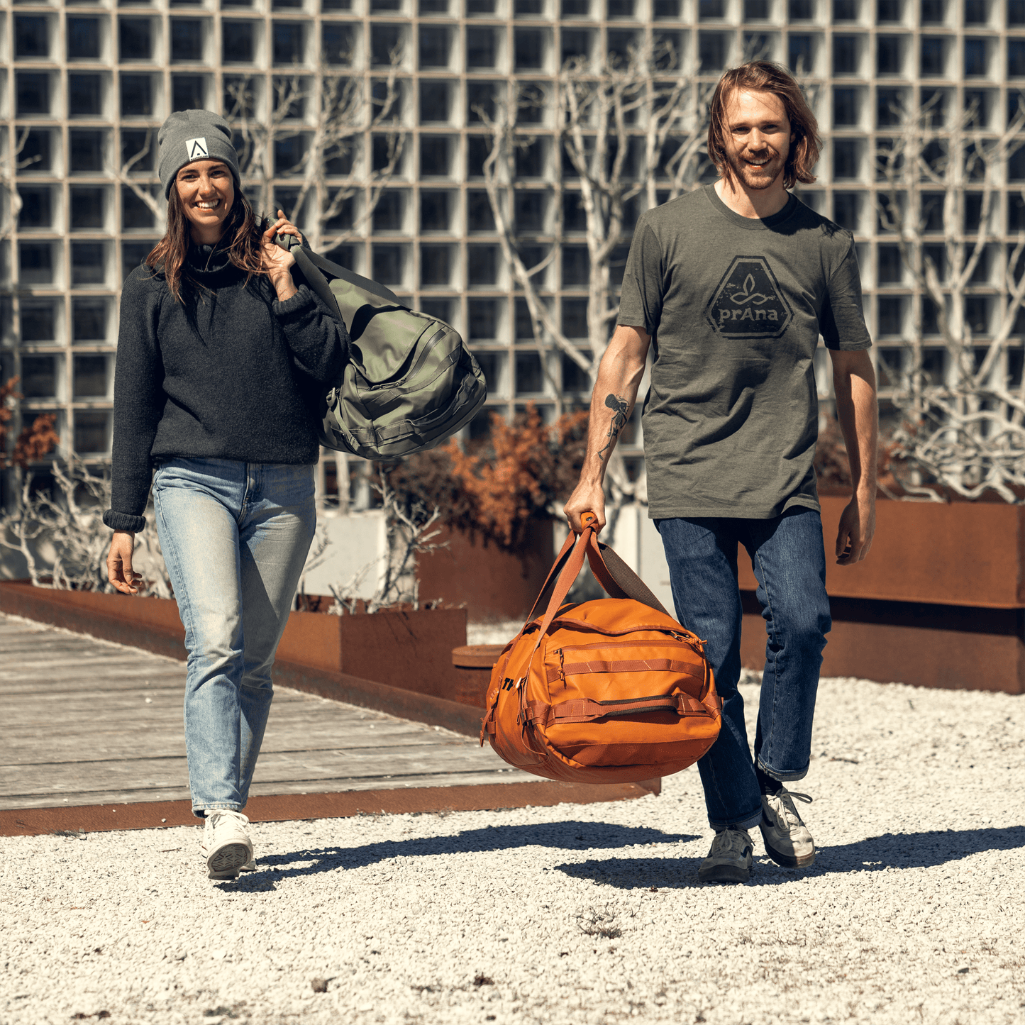 90L duffel bag autumnal orange
