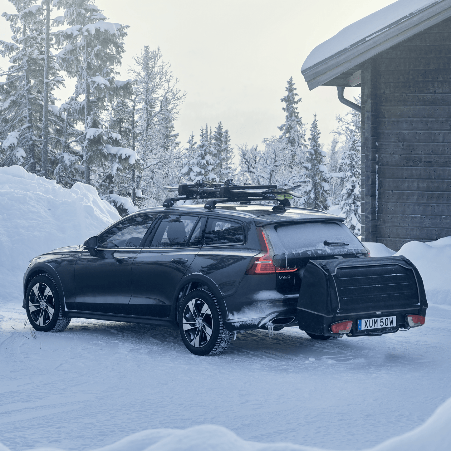 towbar cargo carrier black