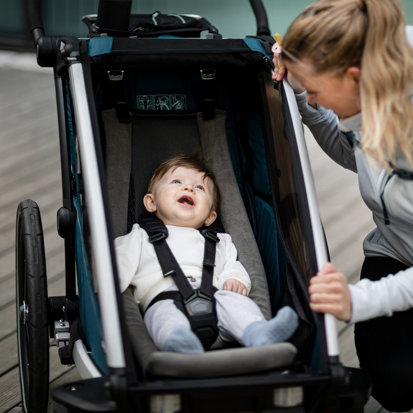 infant sling gray